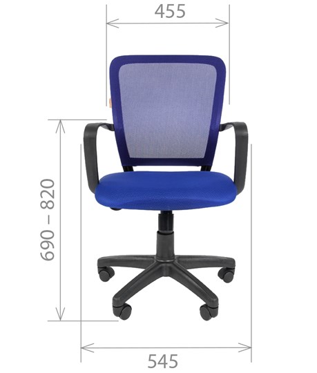 Кресло офисное CHAIRMAN 698 black TW-05, ткань, цвет синий в Шахтах - изображение 1