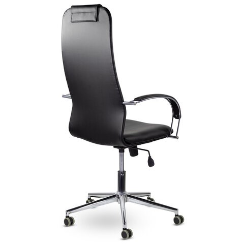 Офисное кресло Brabix Premium Pilot EX-610 CH (хром, кожзам, черное) 532418 в Шахтах - изображение 3