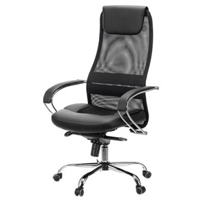 Офисное кресло Brabix Premium Stalker EX-609 PRO (хром, мультиблок, ткань-сетка/экокожа, черное) 532416 в Шахтах - предосмотр 3