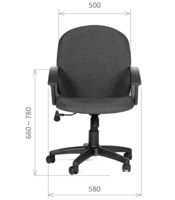 Офисное кресло CHAIRMAN 681 Ткань C-3 черное в Батайске - изображение 1