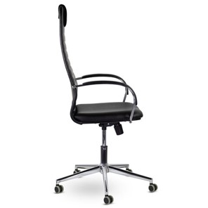 Офисное кресло Brabix Premium Pilot EX-610 CH (хром, кожзам, черное) 532418 в Шахтах - предосмотр 1