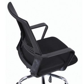 Офисное кресло Brabix Daily MG-317 (с подлокотниками, хром, черное) 531833 в Шахтах - предосмотр 7