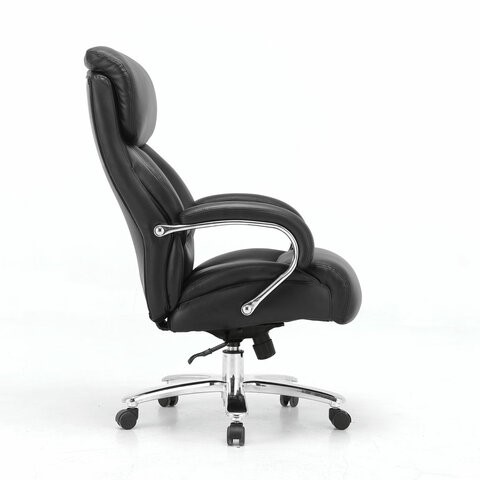 Кресло компьютерное Brabix Premium Pride HD-100 (натуральная кожа, черное) 531940 в Шахтах - изображение 1