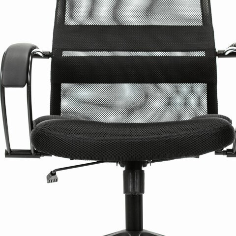 Офисное кресло Brabix Premium Stalker EX-608 PL (ткань-сетка/кожзам, черное) 532090 в Шахтах - изображение 10