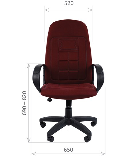 Компьютерное кресло CHAIRMAN 727 ткань ст., цвет бордо в Шахтах - изображение 1