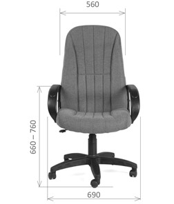 Кресло компьютерное CHAIRMAN 685, ткань TW 12, цвет серый в Шахтах - предосмотр 1