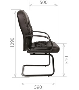 Офисное кресло CHAIRMAN 416V экокожа черная в Батайске - предосмотр 2