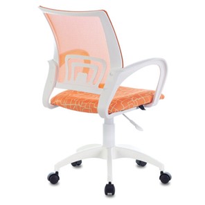 Офисное кресло Brabix Fly MG-396W (с подлокотниками, пластик белый, сетка, оранжевое с рисунком "Giraffe") 532402 в Шахтах - предосмотр 1