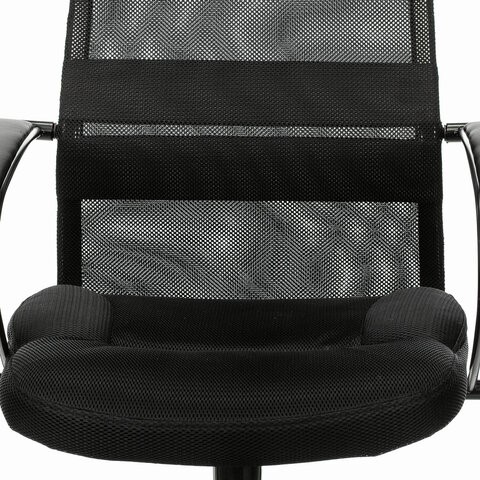 Офисное кресло Brabix Premium Stalker EX-608 PL (ткань-сетка/кожзам, черное) 532090 в Шахтах - изображение 6