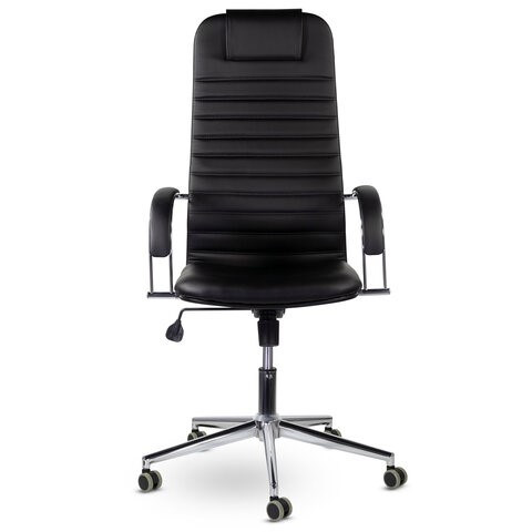 Офисное кресло Brabix Premium Pilot EX-610 CH (хром, кожзам, черное) 532418 в Шахтах - изображение 2