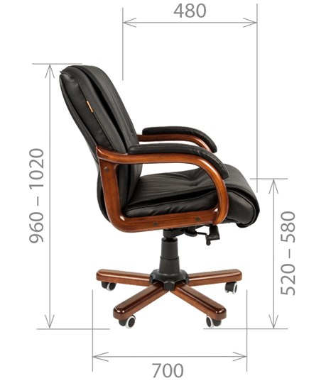 Кресло CHAIRMAN 653M кожа черная в Шахтах - изображение 2