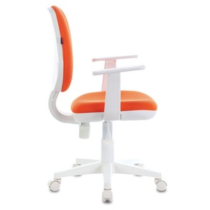 Офисное кресло Brabix Fancy MG-201W (с подлокотниками, пластик белый, оранжевое) 532410 в Ростове-на-Дону - предосмотр 1