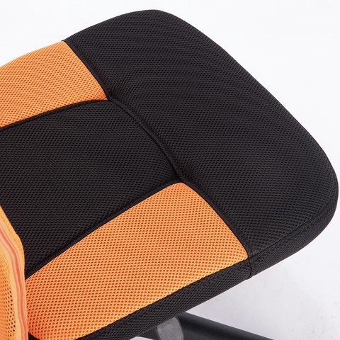 Компьютерное кресло Brabix Smart MG-313 (без подлокотников, комбинированное, черное/оранжевое) 531844 в Шахтах - изображение 8
