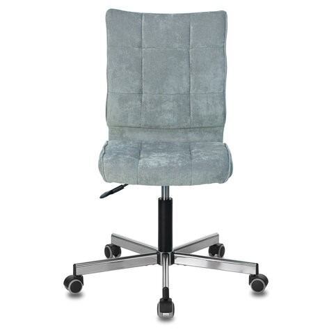 Офисное кресло Brabix Stream MG-314 (без подлокотников, пятилучие серебристое, ткань, серо-голубое) 532395 в Шахтах - изображение 3