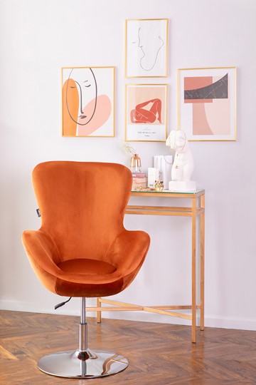 Кресло офисное Беннет-1, Микровелюр оранжевый в Шахтах - изображение 3