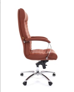 Кресло компьютерное CHAIRMAN 480 Экокожа Terra 111 (коричневая) в Батайске - предосмотр 2