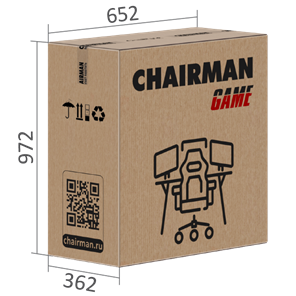 Кресло игровое CHAIRMAN GAME 35 с выдвижной подставкой для ног Ткань черная / Ткань оранжевая в Шахтах - предосмотр 7
