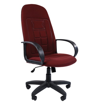 Компьютерное кресло CHAIRMAN 727 ткань ст., цвет бордо в Шахтах - изображение