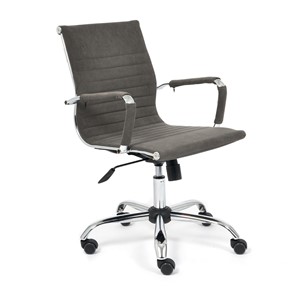Кресло компьютерное URBAN-LOW флок, серый, арт.14445 в Шахтах