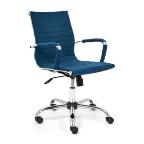 Кресло компьютерное URBAN-LOW флок, синий, арт.14448 в Шахтах