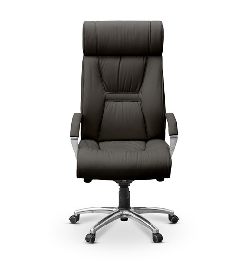 Кресло офисное Олимп X (подлокотники хромированные) экокожа премиум / черная CN1114 в Шахтах - изображение 1