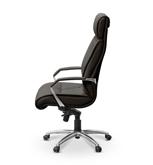 Кресло офисное Олимп X (подлокотники хромированные) экокожа премиум / черная CN1114 в Шахтах - изображение 3