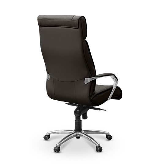Кресло офисное Олимп X (подлокотники хромированные) экокожа премиум / черная CN1114 в Шахтах - изображение 6