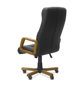 Офисное кресло Атлант W, экокожа премиум / черная CN1114/ дерево - орех в Шахтах - предосмотр 5