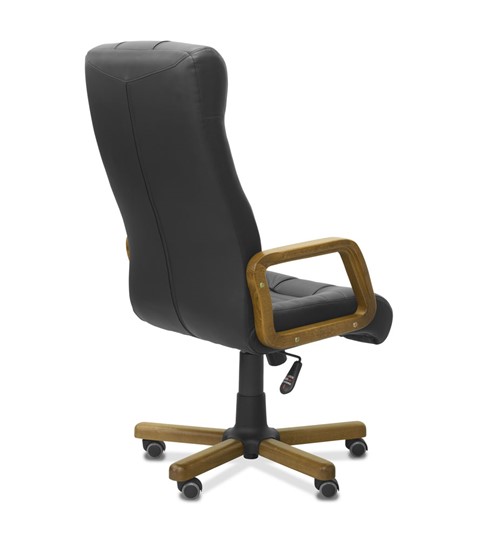 Офисное кресло Атлант W, экокожа премиум / черная CN1114/ дерево - орех в Шахтах - изображение 7