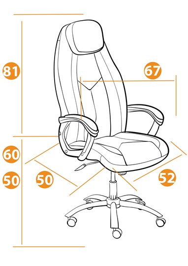 Кресло офисное BOSS Lux, кож/зам, черный, арт.21151 в Таганроге - изображение 13