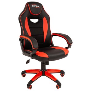 Кресло офисное BRABIX "Blaze GM-162", TW/экокожа, черное/красное, 532580, 7083508 в Шахтах