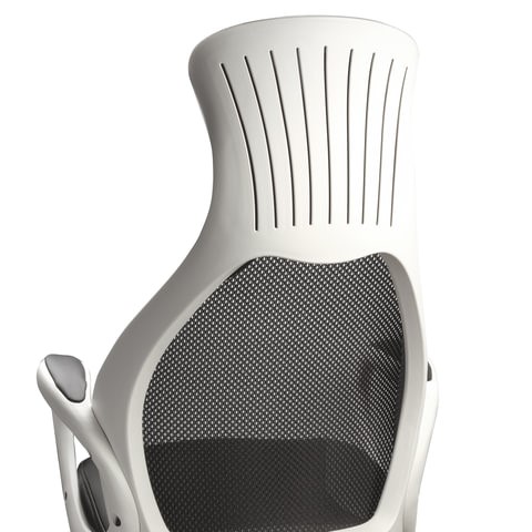 Компьютерное кресло Brabix Premium Genesis EX-517 (пластик белый, ткань/экокожа/сетка черная) 531573 в Шахтах - изображение 7