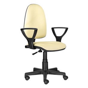 Кресло офисное Brabix Prestige Ergo MG-311 (регулируемая эргономичная спинка, кожзам, бежевое) 531878 в Шахтах
