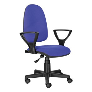 Кресло компьютерное Brabix Prestige Ergo MG-311 (регулируемая эргономичная спинка, ткань, черно-синее) 531876 в Батайске