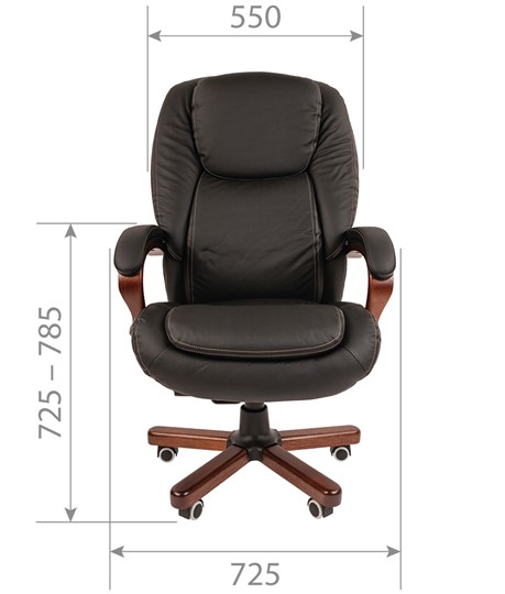 Офисное кресло CHAIRMAN 408 кожа черная в Таганроге - изображение 1