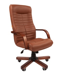 Компьютерное кресло CHAIRMAN 480 WD, экокожа, цвет коричневый в Таганроге