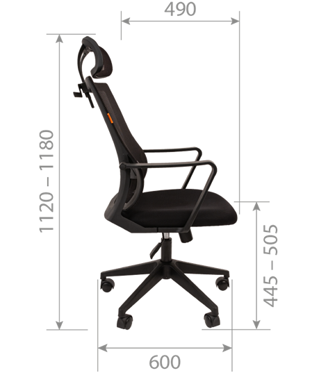 Кресло CHAIRMAN 545 сетка/ткань черный в Шахтах - изображение 4