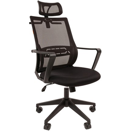 Кресло CHAIRMAN 545 сетка/ткань черный в Шахтах - изображение