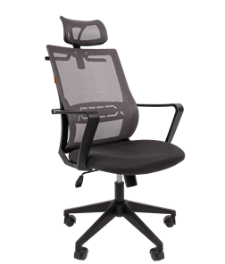 Кресло компьютерное CHAIRMAN 545 сетка/ткань серый в Шахтах