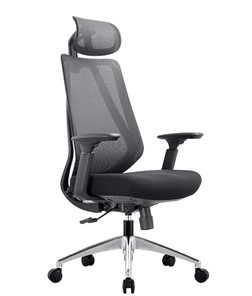 Кресло компьютерное CHAIRMAN 580 Сетчатый акрил серый / Полиэстер черный в Шахтах