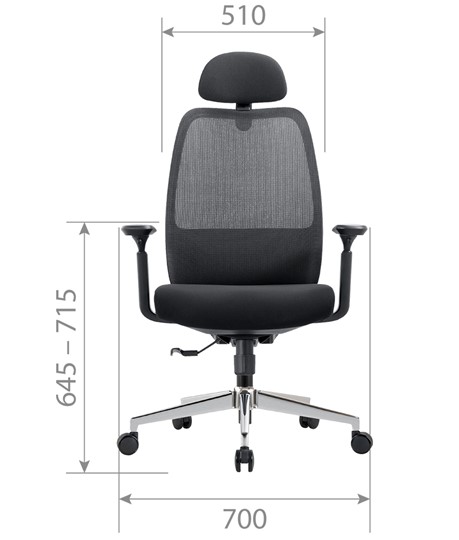 Кресло офисное CHAIRMAN 581 Сетчатый акрил черный / Полиэстер черный в Шахтах - изображение 3