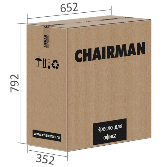 Офисное кресло CHAIRMAN 600 LT экокожа черная в Шахтах - изображение 3