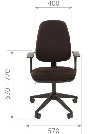 Кресло офисное CHAIRMAN 661 Ткань стандарт 15-21 черная в Таганроге - изображение 3