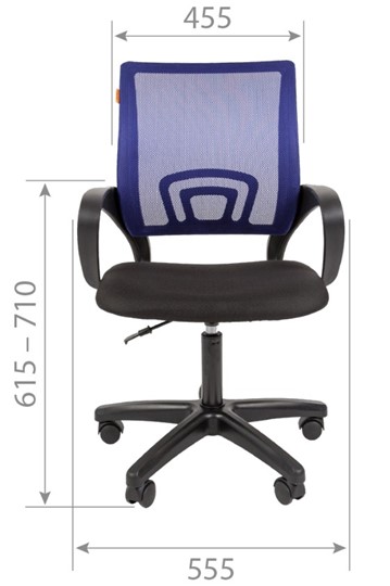 Кресло компьютерное CHAIRMAN 696 black LT, синий в Шахтах - изображение 3