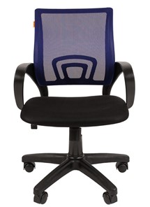 Кресло офисное CHAIRMAN 696 black Сетчатый акрил DW61 синий в Шахтах - предосмотр 1