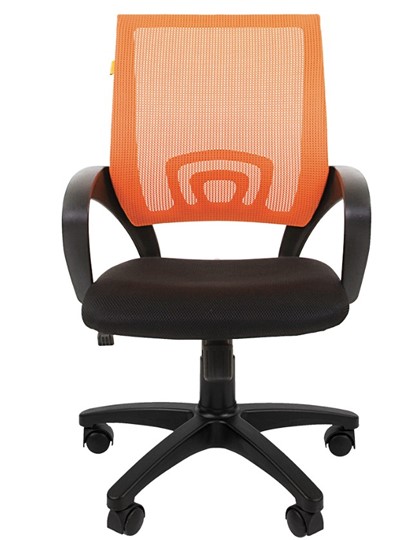 Кресло офисное CHAIRMAN 696 black Сетчатый акрил DW66 оранжевый в Батайске - изображение 4
