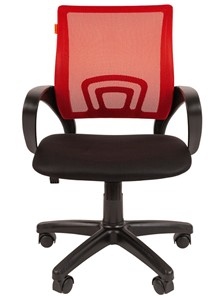 Офисное кресло CHAIRMAN 696 black Сетчатый акрил DW69 красный в Таганроге - предосмотр 4
