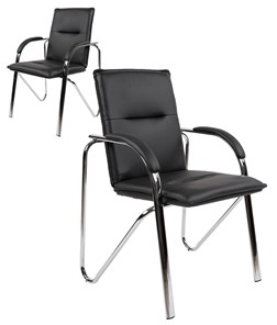 Офисное кресло CHAIRMAN 851 экокожа черная (2 шт. в комплекте) в Батайске