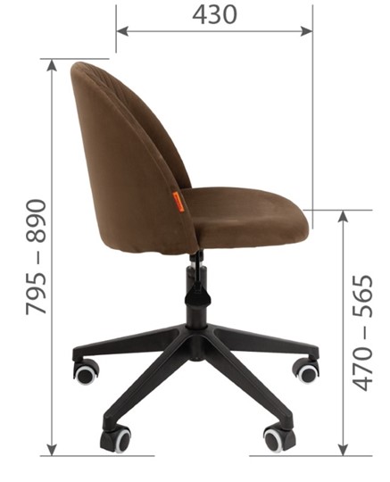 Кресло компьютерное CHAIRMAN HOME 119, коричневое в Шахтах - изображение 4
