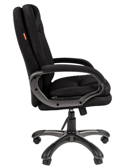 Кресло компьютерное CHAIRMAN HOME 668, велюр черное в Шахтах - изображение 4
